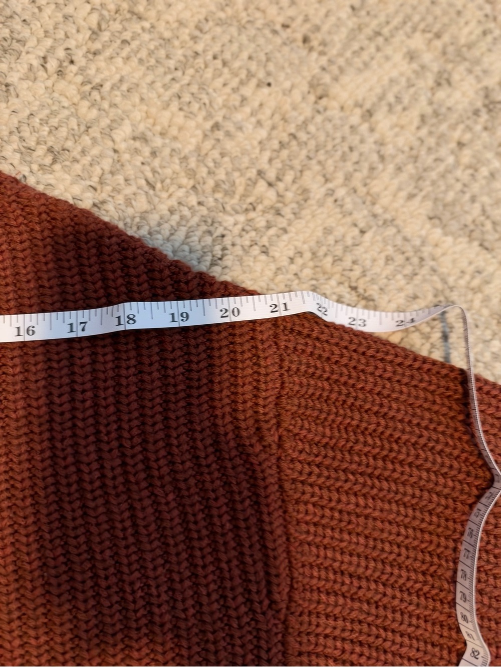 Poetry Rust Brown Oversized Turtleneck Chunky Knit Sweater - Picture 5 of 9